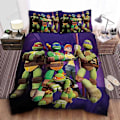 Miniatyrbild 1 av 4: v5233 Sängkläder Teenage Mutant Ninja Turtles Poserar Med April O'neil Påslakanset Sängkläder IU5233 135x200cm 53x78in