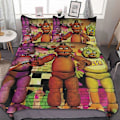 Pikkukuva 1 / 5: 81v Five Nights at Freddy's 3-osainen vuodevaatesetti Lämmin ja mukava pehmeä pussilakanasetti, jossa 1 pussilakana ja 2 tyynyliinaa pojille ja tytöille 135x200cm 53x78in