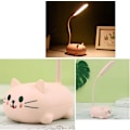 Miniatyrbillede 4 af 7: Sød Rosa Mini Kat Natlampe, USB Opladbar, Foldbar til Børns Soveværelse Rosa Rosa Rosa