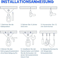 Miniatyrbillede 4 af 5: Heavy Duty Lofthæng med Sus304 Rustfrit Stål 360 Rotation 4 Fastgørelsesskruer Til Beton Træsæt Yoga Hængekøje Hængestol Passer Til To Stykker