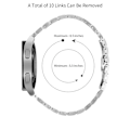 Miniatyrbilde 4 av 5: For Garmin Approach S40 / Forerunner 158 Remm med linjedesign i rustfritt stål - erstatningsarmbånd Silver