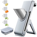 Miniatyrbilde 1 av 5: Mandolin Slicer for Kjøkken og Grønnsakshakker, Justerbar Tykkelse Trygg Julienne & Slicer Mat, Grønnsakshakker for Frukt/potet/agurk/løk/meg