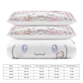 Miniatyrbilde 2 av 4: v775 Cinnamoroll 3-delt enkeltsengesett - Inkluderer 1 enkeltdyne og 2 putetrekk - Falmebestandig mikrofiber - Cinnamoroll io775 135x200cm 53x78in