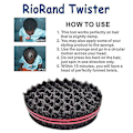 Miniatyrbilde 5 av 5: Svart mann hår fletter twist svamp Fir Afro Dreadlocks Curl Brush svamp Barber-hao Random