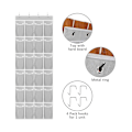 Miniatyrbilde 4 av 5: 24 Sundries Sko Hengepose Multi-lomme Skopose Dør Oppbevaring Hengepose Light Gray