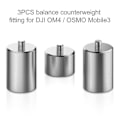 Miniatyrbillede 5 af 5: Modvægt Kompatibel Med Dji Osmo Mobile 3 Om 4 3stk Metal Modvægt 50g Håndholdt Gimbal Stabilisator Anvendt Balance Anamorfisk Linse Til Sma-