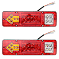 Miniatyrbillede 1 af 2: 2 stk. Trailer Baglygte 12v Led Trailer Lys Signal Kørelys Til Lastbiler Trailere-yu Red