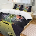 Miniatyrbilde 1 av 5: v1502 Goosebumps Slappy Dynesett Tykkere Mykt 3-delt Sengesett Helårs Dynetrekk med 2 Putetrekk for Voksne Kvinner Jenter Tenåringer Hjemmerom De 135x200cm 53x78in