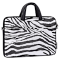 Miniatyrbilde 3 av 5: CANVASARTISAN G33-C23 14\" Bærbar Zebra Mønster Skulderveske Notebook Datamaskinveske Erme