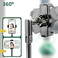 Miniatyrbilde 3 av 6: Mobiltelefonstativfeste for direktesending, skrivebordsstativ, stativ for mobiltelefon, 360 graders rotasjon for direktestrømming, videoopptak