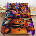 Miniatyrbild 1 av 5: x547 Five Nights at Freddy's FNAF Påslakan Mikrofiber Sängkläder Set 3D-tryckt Lättvikt 3-delars Täcke Set, 1 Påslakan Och 2 Kuddfodral 240x260cm 94x102in