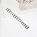 Miniatyrbillede 3 af 5: Til Garmin Approach S40/ Forerunner 158 Rem Sort Stål Armbåndsdesign Udskiftningsarmbånd Silver