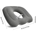 Miniatyrbilde 2 av 6: Bærbar oppblåsbar donut sete pute, pustende sete pute, egnet for hemoroider, rullestoler, langvarig sitting, daglig bruk