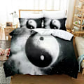 Miniatyrbild 1 av 5: v1971 Sängkläder Färgglada yin och yang gjorda av färgkombinationer Bäddset Enkel Twin Full Queen King Size Vuxen Barn Sovrum Påslakan Set 3-Delar 135x200cm 53x78in