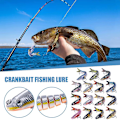 Miniatyrbild 3 av 5: Fiskedrag 8-segment fisk abborre minnow swimbait bete krok bete vevbete Blue