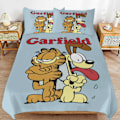 Miniatyrbilde 1 av 5: x43 Garfield Dynetrekk Mikrofiber Sengesett 3D-trykt Lettvekt 3-delt Dynesett, 1 Dynetrekk og 2 Putetrekk for Barn Gutter Gir 135x200cm 53x78in