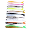 Miniatyrbilde 3 av 3: 10 stk fiske lokke myk agn to-farget myk agn 8,5 cm-2,6 g