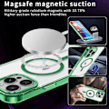 Miniatyrbild 3 av 5: iPhone 16 Pro Skal Kompatibel med MagSafe TPU+PC Transparent Telefonfodral - Multicolor Green