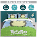 Miniatyrbild 5 av 5: x384 Min granne Totoro Påslakan Mikrofiber Sängkläder Set 3D-tryckt Lättvikt 3-delars Täcke Set, 1 Påslakan och 2 Örngott för Ki 135x200cm 53x78in