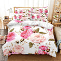 Miniatyrbild 1 av 5: v1175 Sängkläder Blommig Bäddset Påslakanset Sängkläder Digitaltryck Sänglinne Queen Size Bäddset Modedesign 3-delat Bäddset (1 Du 135x200cm 53x78in
