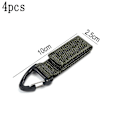 Miniatyrbilde 2 av 5: 4 stk. Hengekarabinerkrok Nylon Vevbånd Trekant Spenne Stroppklips for Ryggsekk ArmyGreen