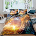 Miniatyrbild 4 av 5: v5026 Sängkläder Nytt Solrosöverdrag + Örngott Set Påslakan Sängkläder IU5026 135x200cm 53x78in
