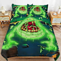 Miniatyrbild 1 av 5: x595 Ghostbusters Påslakan Mikrofiber Sängkläder Set 3D-tryckt Lättviktigt 3-delars Täcke Set, 1 Påslakan och 2 Örngott för Barn Pojke 135x200cm 53x78in