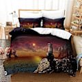 Miniatyrbilde 2 av 2: v5158 Sengetøy Seaside Sunset Scenery Cheetah Dynetrekksett Mykt Sengetøy IU5158 240x260cm 94x102in
