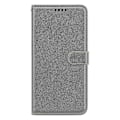 Miniatyrbild 5 av 5: Läderfodral med Litchi-struktur för iPhone 16 Plus, Plånboksdesign, RFID-blockering, Telefonskydd - Multicolor Grey