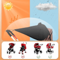 Miniatyrbild 5 av 5: Stroller Sun Shade - UV 50 Protection - Universal Fit for Strollers - Breathable and Durable Fabric