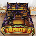 Miniatyrbild 1 av 5: x284 Five Nights at Freddy's FNAF Påslakanset Mikrofiber Sängkläder 3D-tryckt Lättviktigt 3-delat Täcke Set, 1 Påslakan Och 2 Kuddfodral 200x200cm 78x78in