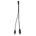 Miniatyrbillede 5 af 5: Sort USB 3.0 Hun til Dobbelt USB Han Ekstra Data Y Forlængerkabel til 2,5 tommer Mobil Harddisk black