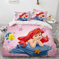 Miniatyrbild 5 av 5: v5240 Sängkläder Den Lilla Sjöjungfrun Prinsessan Ariel Påslakanset Sängkläder Örngott Sänglakan IU5240 135x200cm 53x78in