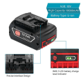 Miniatyrbilde 4 av 4: Huamade 18v 6000mah Batteri for Bosch 18v Backup Batteri Bærbar Erstatning Bat609 Bat619g Bosch Gds 250-li 6A