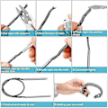 Miniatyrbillede 5 af 5: Knotter-værktøjer, Fid Paracord Fid-sæt i rustfrit stål Paracord Lacin-nåle og glatteværktøj til