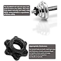 Pikkukuva 3 / 5: 2 kpl kauluksia käsipaino kuusiomutteri ja 4 kpl käsipaino tanko mutterikaulukset, 1 tuuman vakiokäsipainolle (25 mm) BlackSilver