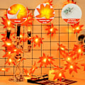 Miniatyrbild 4 av 7: Lönnlöv ljusslinga, 3M 20LED höst höst ljusslinga batteridriven med timer, höstlöv ljusslinga