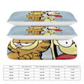Miniatyrbild 2 av 5: x43 Garfield Påslakan Mikrofiber Sängkläder Set 3D-tryckt Lättviktigt 3-delars Täcke Set, 1 Påslakan och 2 Örngott för Barn Pojkar 135x200cm 53x78in