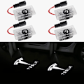 Miniatyrbillede 1 af 5: Dørlogo-projektorlys Velkomstlys Trinlys Til Tesla Model 3 Model Y Model S Model X Billedørlys Tesla Lys Tesla Tilbehør, 4 Stk./pakke