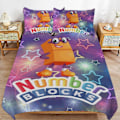 Miniatyrbilde 1 av 5: x465 Numberblocks Dynetrekk Mikrofiber Sengetøy Sett 3D Trykt Lettvektig 3-delt Dynesett, 1 Dynetrekk og 2 Putetrekk for Barn Gutt 135x200cm 53x78in