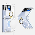 Pikkukuva 1 / 5: Magneettinen Magsafe-kotelo, yhteensopiva Samsung Galaxy Z Flip 4:n kanssa, läpinäkyvä Tpu-kotelo, jossa rengaskiinnike ja sarana Clear For Galaxy Z Flip 4