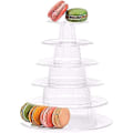 Miniatyrbild 1 av 5: 6-vånings ställning för macaroner, transparent rund macaron-tornbricka, macaron-displayhylla