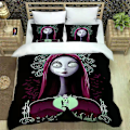 Miniatyrbild 1 av 5: v1040 Sängkläder Halloween The Nightmare Before Christmas Sängkläder Utsökta sängkläder set påslakan täcke set sängkläder lyxigt 3-delars 135x200cm 53x78in