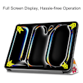Miniatyrbillede 4 af 5: Etui til iPad Pro 11 (2024) - Trifold Stativ PU Læder Mønster Smart Tablet Cover Multicolor Butterflies