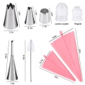 Miniatyrbild 2 av 5: Tyllset - 27st Spritstyllar, spritspåse & koppling - Cake tool pink