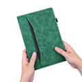 Miniatyrbillede 4 af 5: Etui til iPad Pro 11 (2024) med Kortlomme, PU Læder Stativ Tablet Cover - Multicolor Green