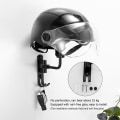 Miniatyrbilde 2 av 3: Metallhjelm Stativ Hat Display Rack Ball Form Hjelm Display Stativ - Jxlgv-veggmontert