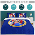 Miniatyrbild 5 av 5: x127 Super Mario Påslakanset Mikrofiber Sängkläder 3D-tryckta Lätta 3-delade Täcke Set, 1 Påslakan och 2 Örngott för Barn Pojkar 200x200cm 78x78in