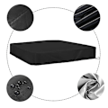 Miniatyrbillede 2 af 5: Sandkasseovertræk Vandtæt Støvtæt UV-beskyttelse Firkantet Poolovertræk med Snøre til Sandkasse, Legetøj og Møbler db Sort{F2} Sort Black Black 120*120cm