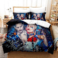 Miniatyrbild 1 av 5: v5315 Sängkläder Harley _ Quinn 3 Delars Komfortset med 2 Örngott, Harley_Quinn Sängkläder Set Lakan Set för Barn Vuxna, Lättviktigt för Alla Årstider 135x200cm 53x78in